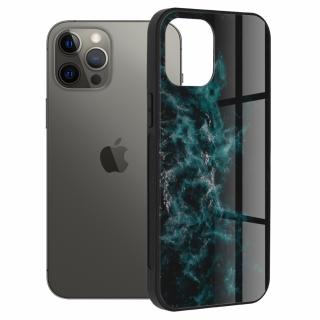 Husa pentru iPhone 12 Pro Max, Techsuit Glaze Series, Blue Nebula