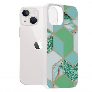 Husa pentru iPhone 13 mini, Techsuit Marble Series, Green Hex