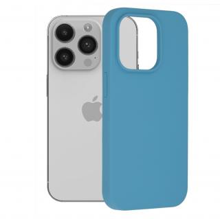 Husa pentru iPhone 14 Pro, Techsuit Soft Edge Silicone, Denim Blue