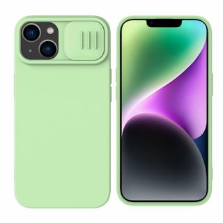 Husa pentru iPhone 15 Pro - Nillkin CamShield Silky MagSafe Silicone - Mint Green