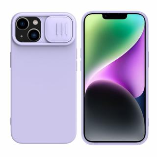Husa pentru iPhone 15 Pro - Nillkin CamShield Silky MagSafe Silicone - Misty Purple