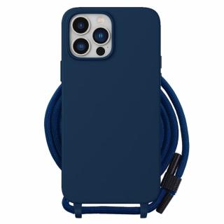 Husa pentru iPhone 15 Pro - Techsuit Crossbody Lanyard - albastru