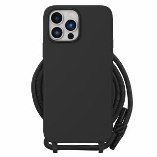 Husa pentru iPhone 15 Pro - Techsuit Crossbody Lanyard - negru