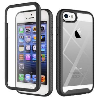 Husa pentru iPhone 5, 5s, SE + Folie - Techsuit Defense360 Pro - Black