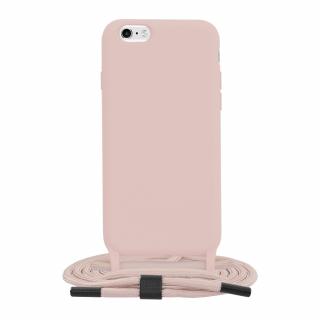Husa pentru iPhone 6  6S - Techsuit Crossbody Lanyard - Pink