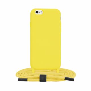 Husa pentru iPhone 6, 6S - Techsuit Crossbody Lanyard - Yellow