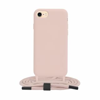 Husa pentru iPhone 7, 8, SE 2, SE 2020, SE 3, SE 2022 - Techsuit Crossbody Lanyard - Pink
