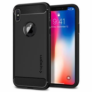 Husa pentru iPhone X   XS - Spigen Rugged Armor - Black