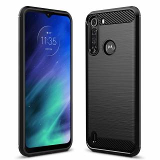 Husa pentru Motorola One Fusion, Techsuit Carbon Silicone, Negru