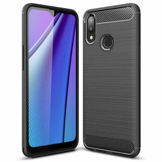 Husa pentru Samsung Galaxy A10s , M01s - Techsuit Carbon Silicone - Black