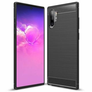 Husa pentru Samsung Galaxy Note 10 Plus 4G   Note 10 Plus 5G, Techsuit Carbon Silicone, Negru