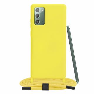 Husa pentru Samsung Galaxy Note 20 4G , Note 20 5G - Techsuit Crossbody Lanyard - Yellow