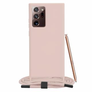 Husa pentru Samsung Galaxy Note 20 Ultra 4G , Note 20 Ultra 5G - Techsuit Crossbody Lanyard - Pink