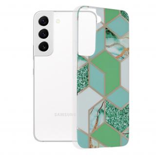 Husa pentru Samsung Galaxy S22 5G, Techsuit Marble Series, Green Hex