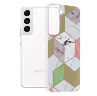 Husa pentru Samsung Galaxy S22 5G, Techsuit Marble Series, Mov Hex
