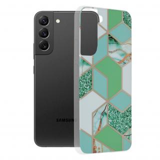 Husa pentru Samsung Galaxy S22 Plus 5G, Techsuit Marble Series, Green Hex