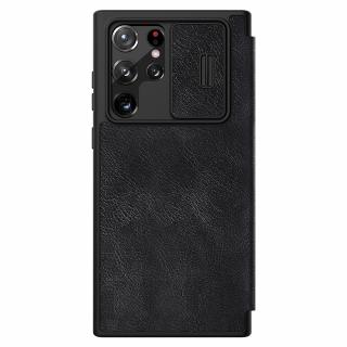 Husa pentru Samsung Galaxy S22 Ultra 5G, Nillkin QIN Leather Pro Case, Negru