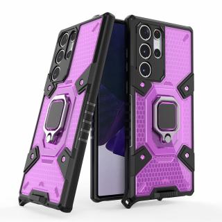 Husa pentru Samsung Galaxy S22 Ultra 5G, Techsuit Honeycomb Armor, Rose-Violet