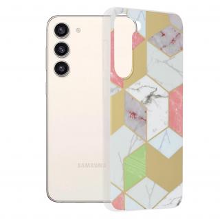 Husa pentru Samsung Galaxy S23 Plus, Techsuit Marble Series, Mov Hex
