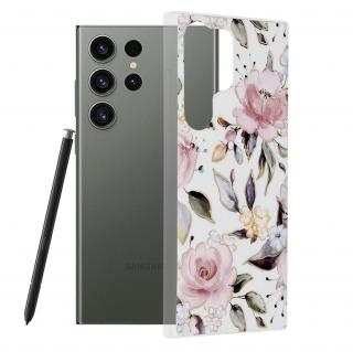 Husa pentru Samsung Galaxy S23 Ultra, Techsuit Marble Series, Chloe White