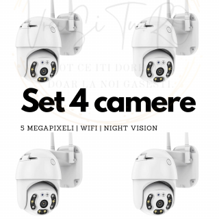 Camera supraveghere WIFI, 5MP, FULL HD,Aplicatie YooSee  vedere color noaptea, Micro SD, Rotire 360, detectie forma umana