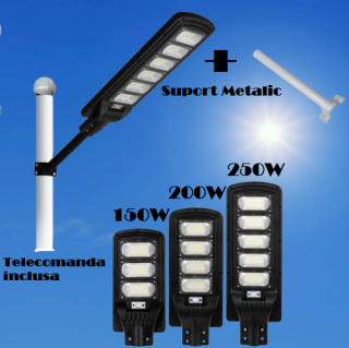 Lampa Stradala Solara Jortan Cu Senzor De Lumina 150W , 200W , 250W