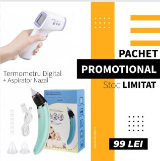 Pachet Termometru Digital si Aspirator Nazal Bebelusi