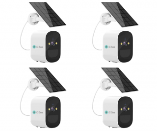 Set 4x Camera Solara Jortan , Wifi , Viziune Nocturna Inteligenta , IP66 + CADOU Card 32GB