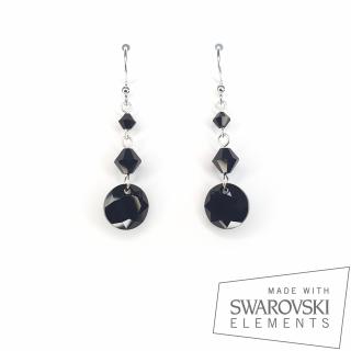 Cercei Chaton Black, argint