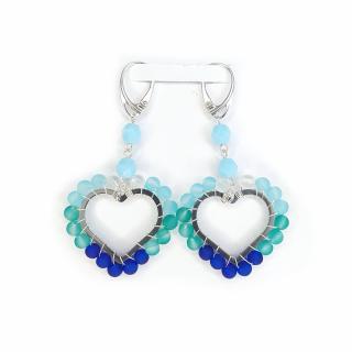 Cercei Hoops Blue Heart