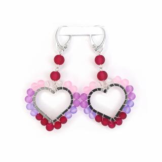 Cercei Hoops Pink Heart