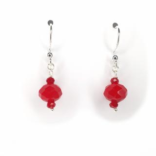 Cercei Linnie Red, argint