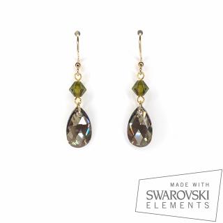 Cercei Sweet Olivine Love, argint placat cu aur
