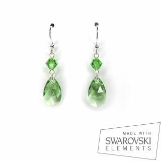 Cercei Sweet Peridot Love, argint