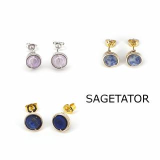 Set cercei Sagetator - Sodalit, ametist si lapis lazuli