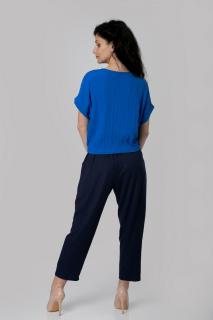 Pantaloni bleumarin casual cu buzunare