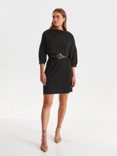 Rochie midi neagra cu maneci largi