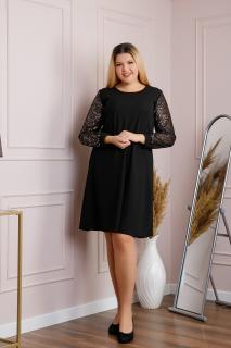 Rochie plus size Scarlett eleganta neagra cu paiete