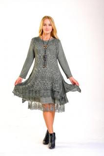 Rochie vernil boho chic cu volane