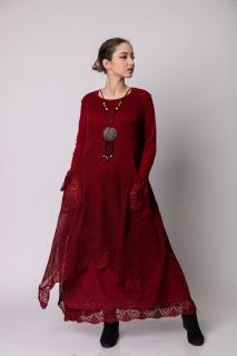 Rochie visinie boho chic cu baza asimetrica