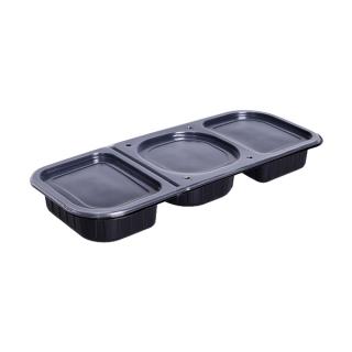 Set 50 buc Caserola Lunch Box PP 3 Compartimente cu capac inclus