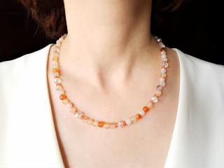 Colier de agate, cuart si cristale
