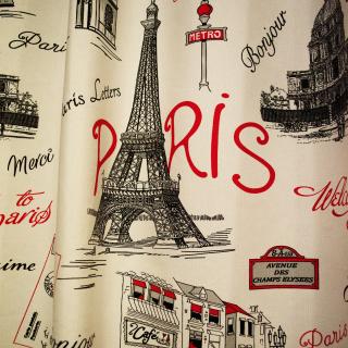 Draperie Velaria city Paris rosu