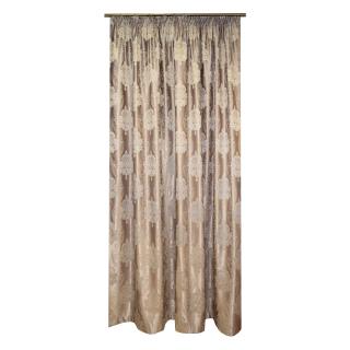 Draperie Velaria tafta gri cu model baroc, 1x100x245 cm