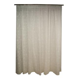 Perdea Velaria cu broderie florala ivory, L 280 X H 245 CM