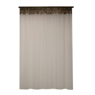 Perdea Velaria de bucatarie ivoire cu tafta gri, 160x160 cm