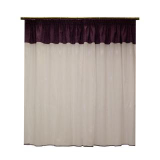 Perdea Velaria in alb, 145x145 cm