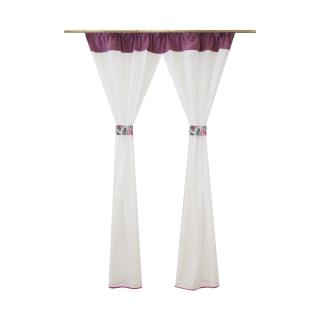 Perdea Velaria in cristal alb si milas lila, 150x165 cm