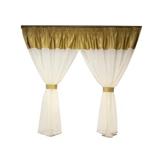 Perdea Velaria in ivoire cu tafta bej, 300x150 cm
