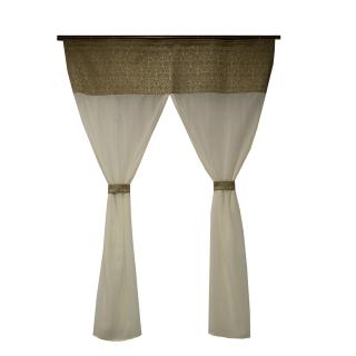 Perdea Velaria in ivoire si baroc bej, 130x170 cm
